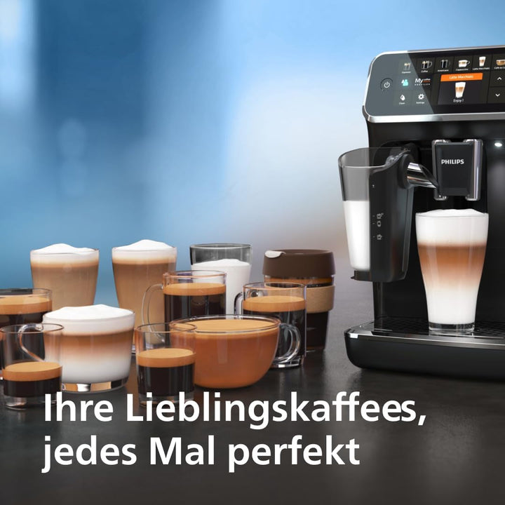 Aparat de cafea Philips seria 5400 - Bucură-te de 12 băuturi, Lattego cu curățare rapidă, Afișaj Tft intuitiv, Setări de cafea personalizabile, Design de bucătărie premium (EP5441/50)