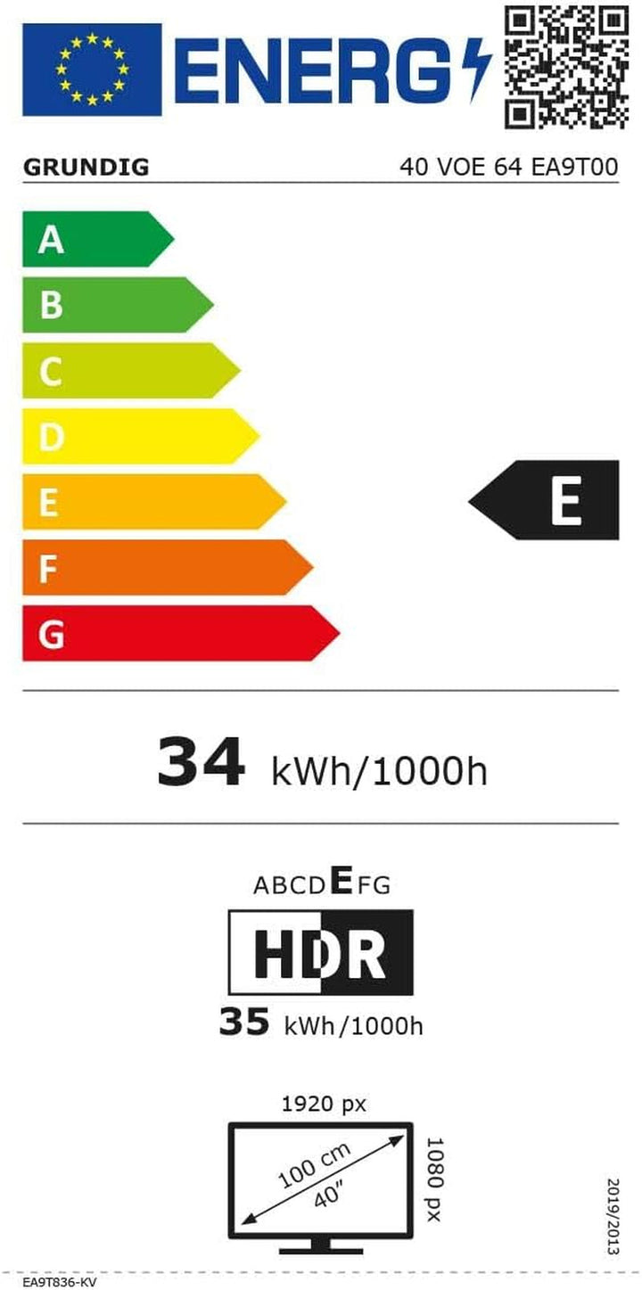 Grundig 40 VOE 64 Fernseher 40 Zoll (100 Cm) LED TV, Google TV, Full HD, Dolby Digital, Magic Fidelity, Chromecast Built-In, Bluetooth, Smart TV, Sprachsteuerung, Schwarz