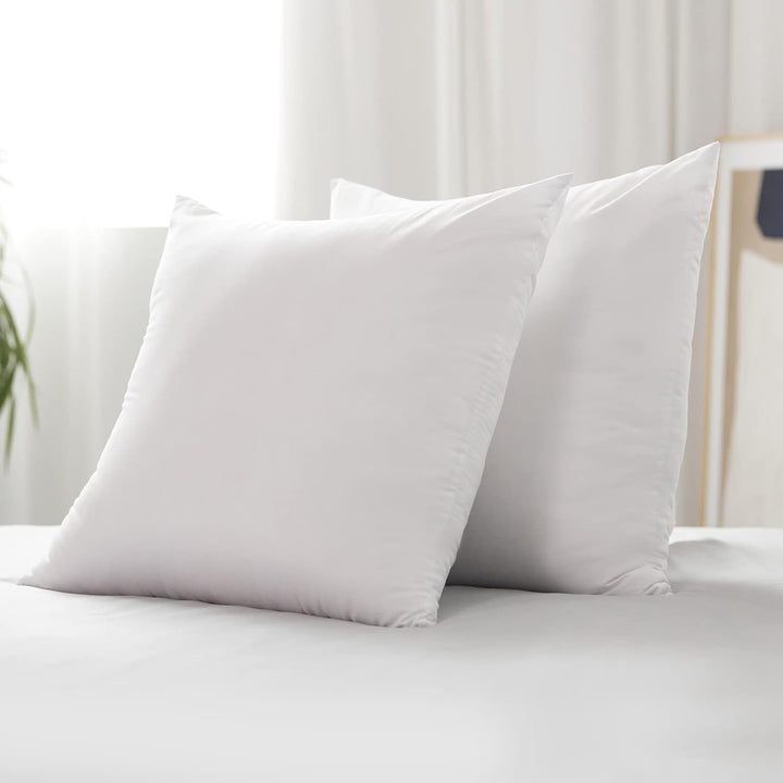 Novilla Pillow 65X65 Set de 2, 2800G (1400Gx2) Pernă reglabilă în înălțime Pernă pătrată de dormit Pernă albă de pat cu zip față de pernă lavabilă