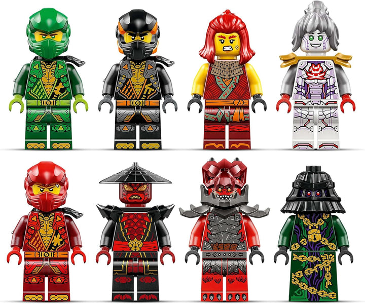 LEGO NINJAGO Lightbow Dragon - jucărie cu 8 minifigurine și o rotiță Spinjitzu - jucărie de construcție ninja interactivă pentru băieți și fete de peste 9 ani - idee de cadou pentru fani 71836