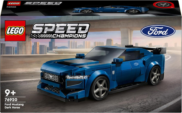 LEGO Speed Champions Ford Mustang Dark Horse Sports Car, jucărie auto cu minifigurine de construit, jucat și expus pentru copii, cadou pentru băieți, fete și fani auto de la 9 ani 76920