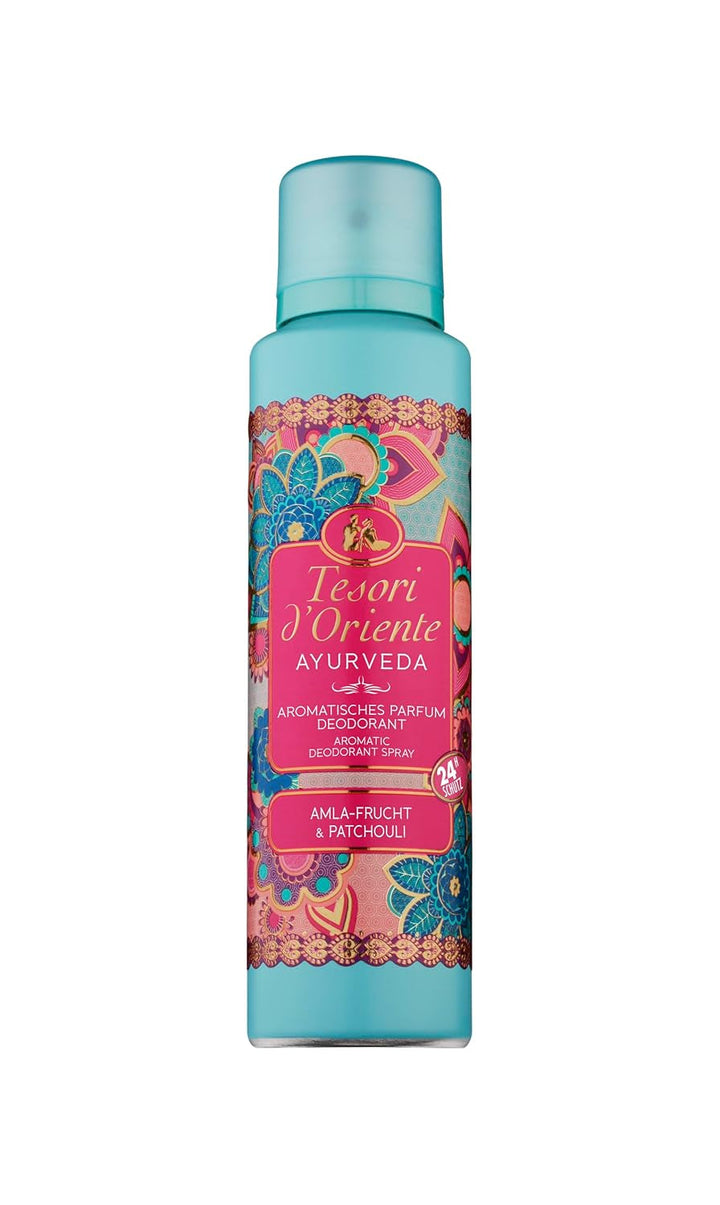 Deodorant parfumat aromatic TESORI D'ORIENTE „Byzantium” 150 ml, cu trandafir negru și labdanum, protecție 24 de ore, ritual de wellness pentru corp și simțuri