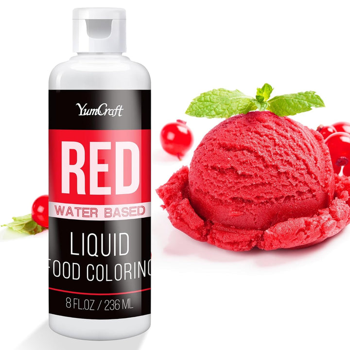 Lebensmittelfarbe - Hoch Konzentriert Flüssig Lebensmittel Farbe Zum Kuchen, Backen, Ostereiern, Getränken - Zuckerfrei Food Coloring Für Fondant, Zuckerguss, Slime, Tortendeko (Roter Samt, 236Ml)