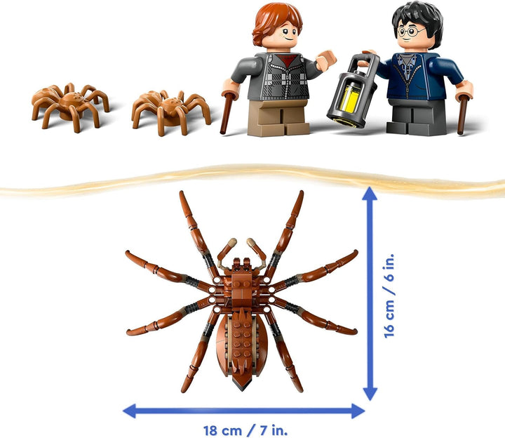 LEGO Harry Potter Aragog în Pădurea Interzisă, set de joacă fantasy cu păianjen, creatură mitică, 2 minifigurine, cadou magic pentru băieți, fete și fani cu vârsta peste 7 ani 76434