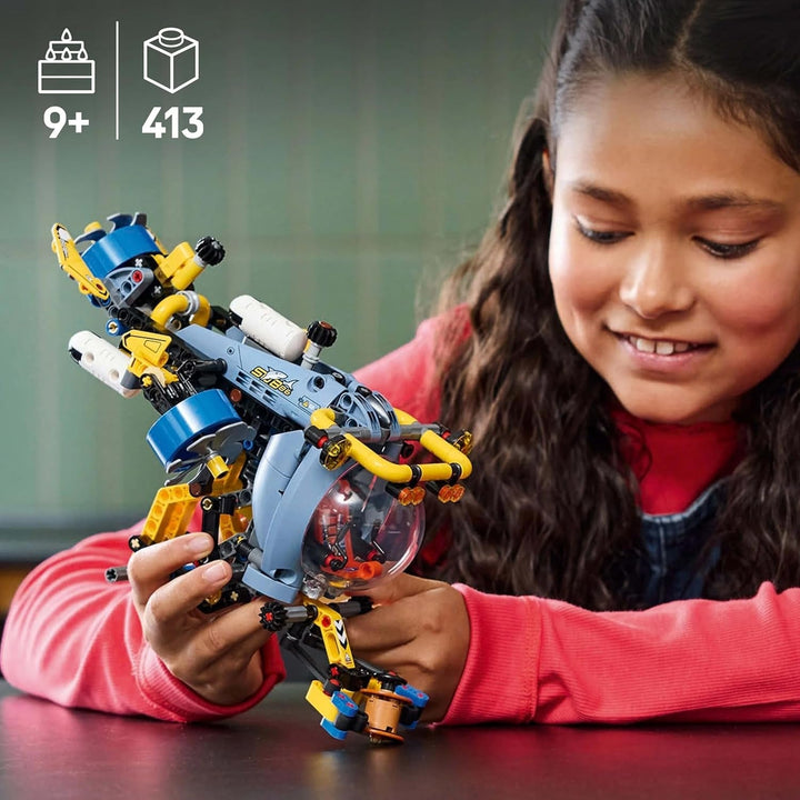 Submarin LEGO Technic Deep Sea Explorer, jucărie de construit pentru copii, băieți și fete de la 9 ani, idei creative de cadouri pentru ziua de naștere, vehicul construibil, cu elice rotative 42201