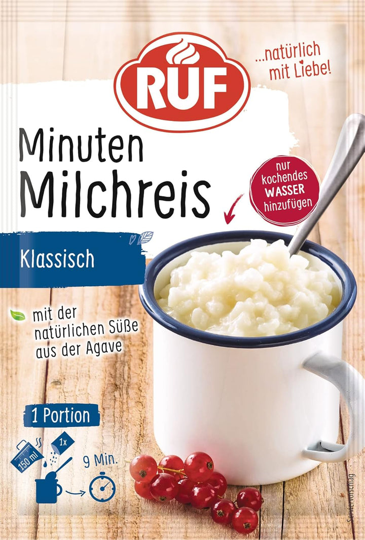 RUF Tassen-Grießbrei Klassisch, Instant Grießbrei Aus Der Tasse, Tassengericht Ideal Für Unterwegs Oder Zwischendurch, Fertig in 5 Minuten, 1 X 58G