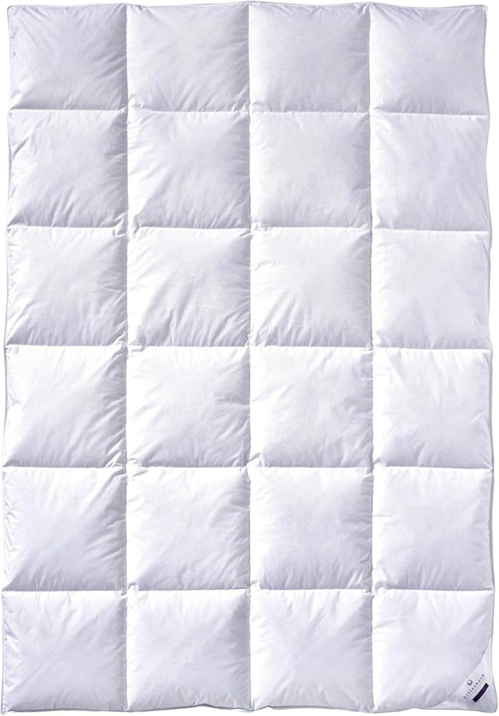 Plapumă din puf Billerbeck Martina® - Plapumă 135 X 200 Cm - Plapumă pentru toate anotimpurile - Potrivit pentru alergici - 90% puf de gâscă, 10% pene de gâscă - Alb