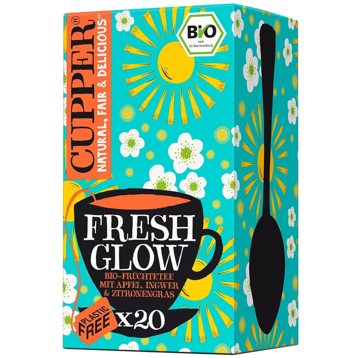 Cupper Ceai de fructe organic Cranberry Rasperry, 20 pliculețe de ceai nealbite, ecologic, comerț echitabil