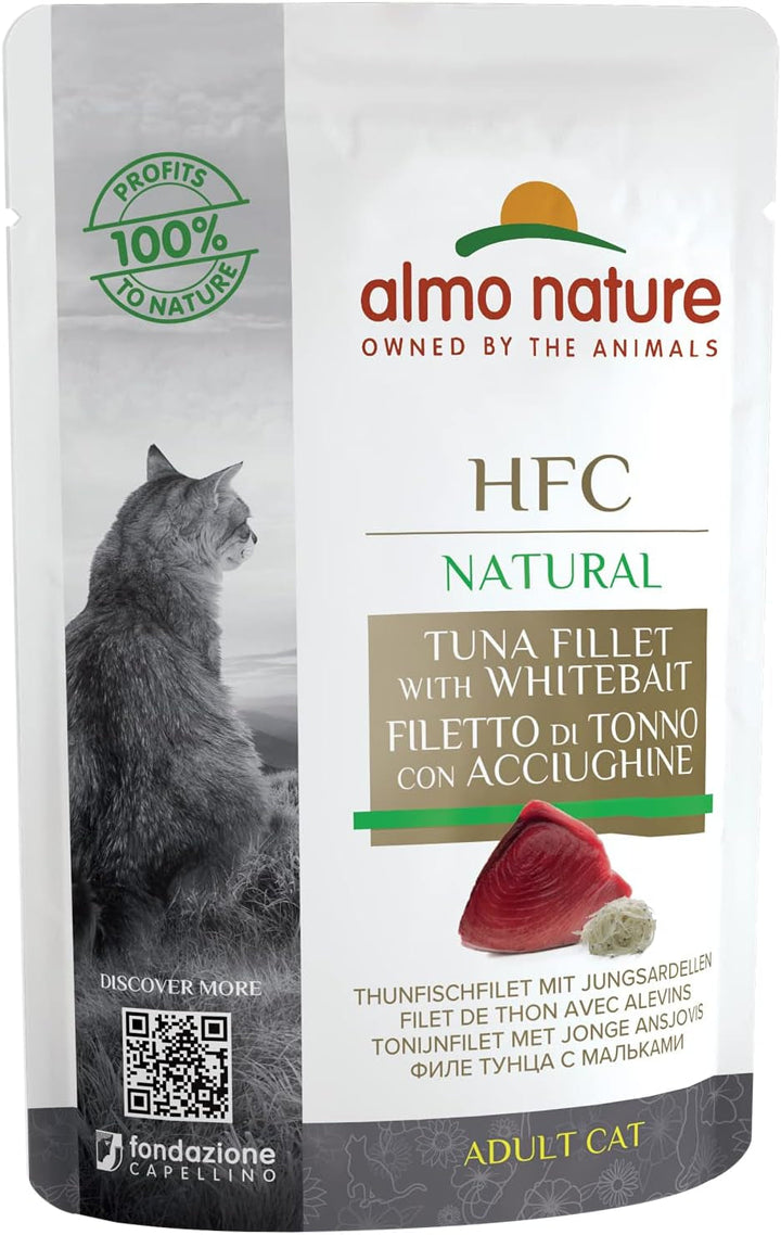 Almo Nature HFC Jelly Hrană umedă pentru pisici cu ton și limbă-de-mare 24Pack (24 X 55G)