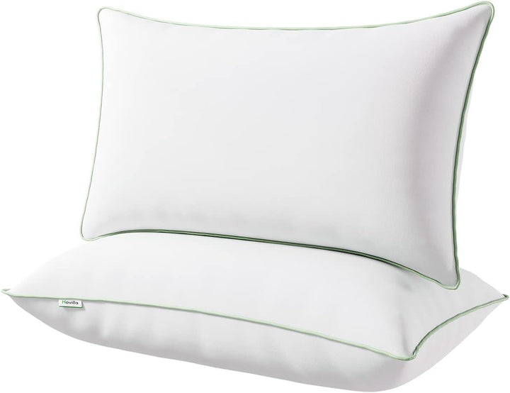 Novilla Pillow 65X65 Set de 2, 2800G (1400Gx2) Pernă reglabilă în înălțime Pernă pătrată de dormit Pernă albă de pat cu zip față de pernă lavabilă