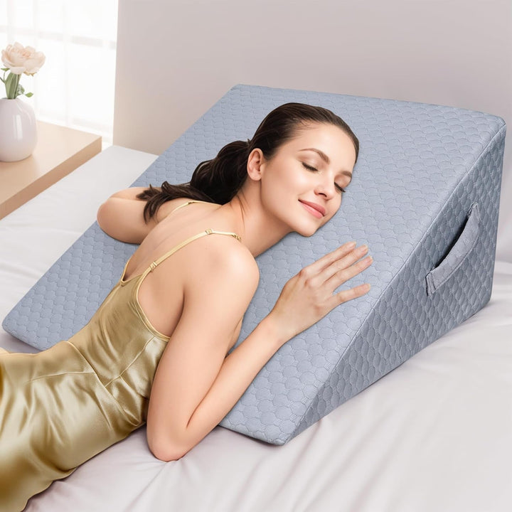 Pernă versatilă pentru pat și canapea pernă de lectură din spumă de înaltă densitate pernă ergonomică pentru pat pentru apnee de somn reflux, pernă perfectă pentru susținerea spatelui atunci când jucați, citiți sau vă uitați la TV