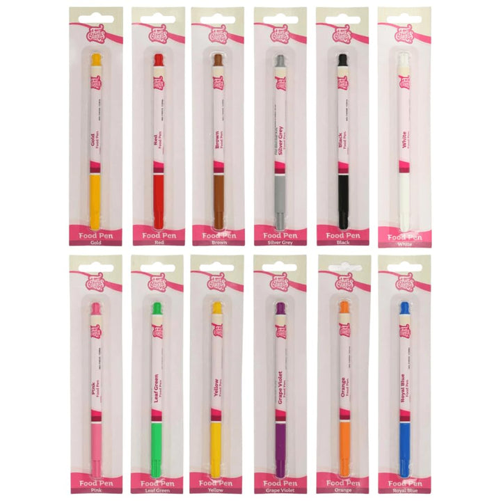 Funcakes Food Pen Rot: Lebensmittelfarbe Stifte, Flexible Spitze Für Dicke Und Dünne Linien, Essbarer Stift Für Kekse , Kuchen, Fondant Und Mehr, Ideal Zum Personalisieren, Halal-Zertifiziert