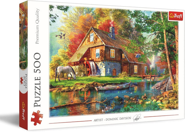 Puzzle 500 Casă de vacanță lângă râu
