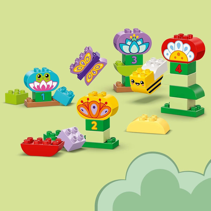LEGO DUPLO Town Creative Flower Garden, Jucărie stivuibilă, Permite copiilor mici de la 2 ani să se joace imaginativ, Set de construcție pentru a promova dexteritatea, Jucărie educativă pentru copiii preșcolari 10444