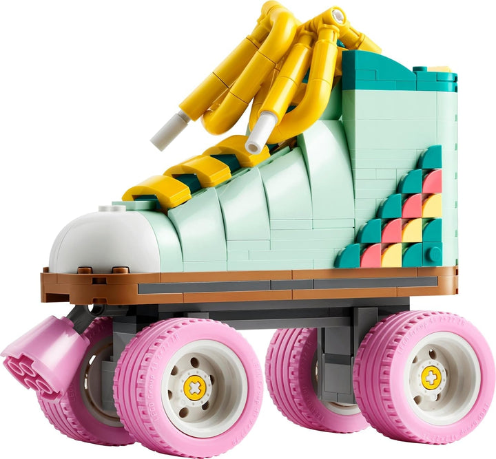 Jucărie LEGO Creator 3In1 Roller Skate pentru fete și băieți cu Mini Skateboard și Boombox, decor retro pentru dormitor, cadou de ziua de naștere pentru copii de la 8 ani 31148