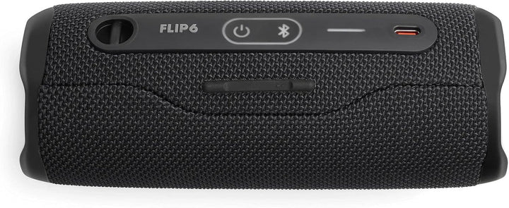 Difuzor Bluetooth JBL Flip 6 negru - Difuzor portabil, rezistent la apă, cu sistem de difuzoare cu 2 căi pentru sunet puternic - Până la 12 ore de redare wireless a muzicii