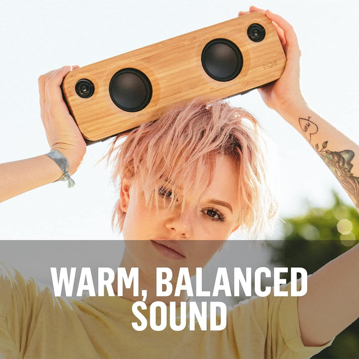 House of Marley Get Together Mini - Difuzor Bluetooth portabil, subwoofer de 2,5'' și tweeter de 1'', baterie cu autonomie de 10 ore, aux-in, încărcare USB, difuzor pentru Iphone, Ipad, Samsung Etc - Negru