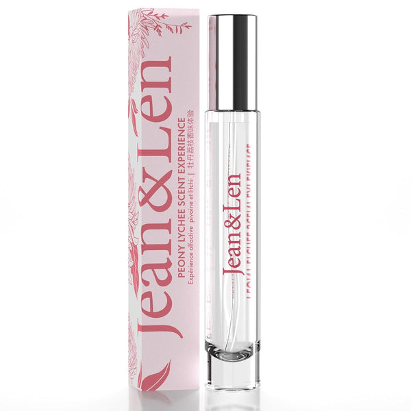 Jean & Len Scent Experience Peony & Lychee, Apă de toaletă cu aromă de bujor și lici, Mini parfum practic, Ideal pentru călătorii, Sticlă de înaltă calitate, 10 ml