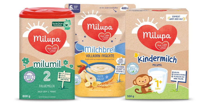 Milupa Milchbrei Vollkorn Früchte – Babybrei Ohne Palmöl – Frei Von Konservierungs- Und Farbstoffen – Ab Dem 6. Monat – 4 X 400 G (Packung Mit 2)