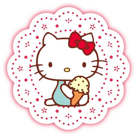 Imagine comestibila, vafa sau icing, format A4, Hello Kitty - Naty Shop 