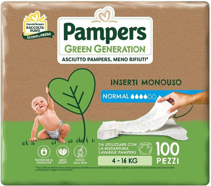 Pampers Green Generation Extra, 4 - 16 kg, alb, 120 buc