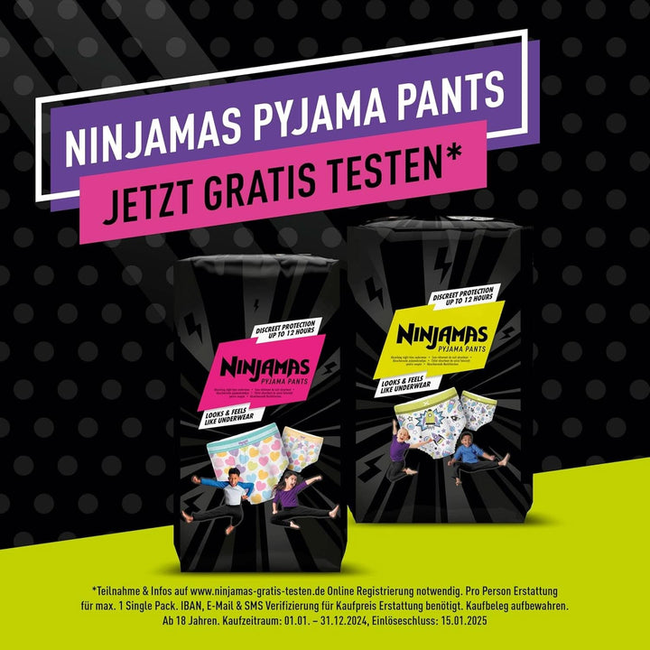 Pantaloni de pijama Ninjamas Spaceship, 9 pantaloni de noapte absorbanți, 8 ani, 27Kg-43Kg