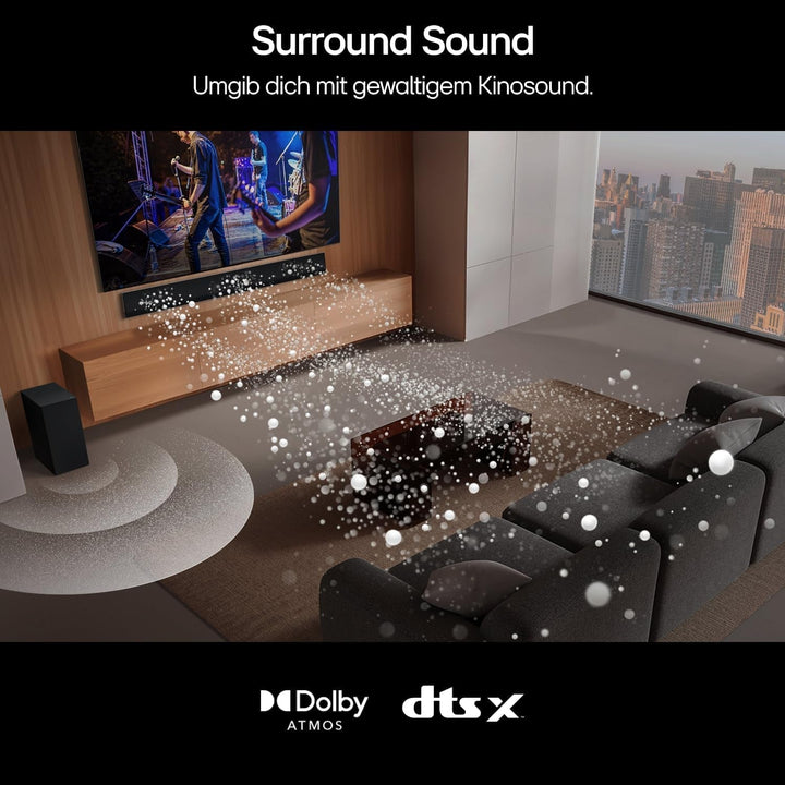 LG DSG10TY 3.1 Dolby Atmos Soundbar (420W) Mit Kabellosem Subwoofer (Wow Cast, HDMI, Bluetooth) [2024], Schwarz