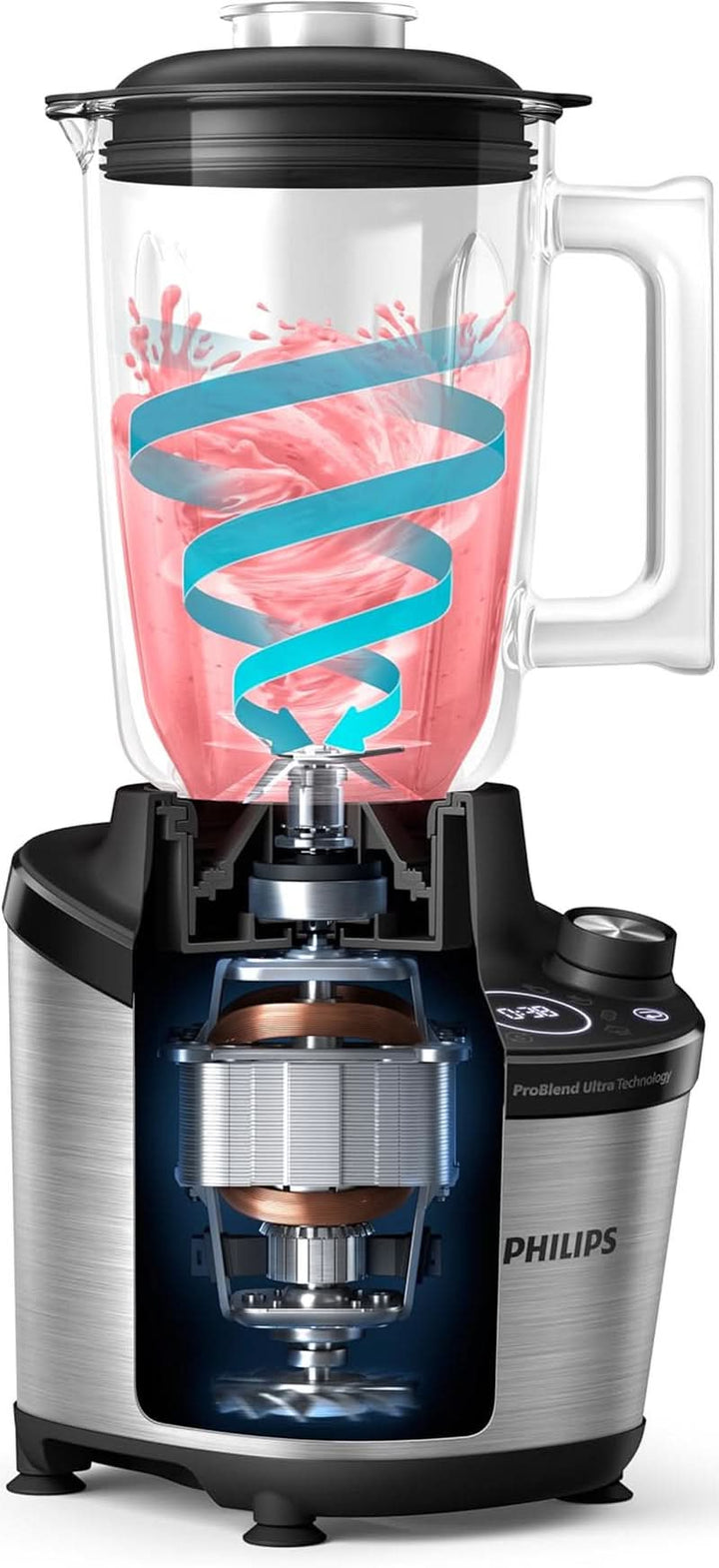 Blender PHILIPS Seria 7000 HR3760/00, 2l, 1500W, 12 trepte viteza, negru