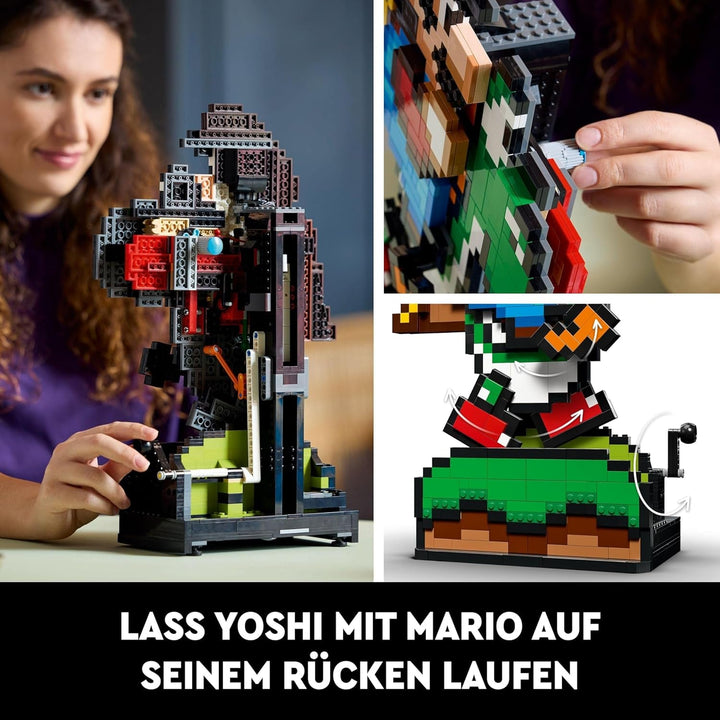 LEGO Super Mario World: Mario & Yoshi Nintendo Set de colecționat, figuri pixelate, model de construit și expus, decorațiuni pentru casă și de colecționat, kit de model și cadou pentru fanii adulți 71438