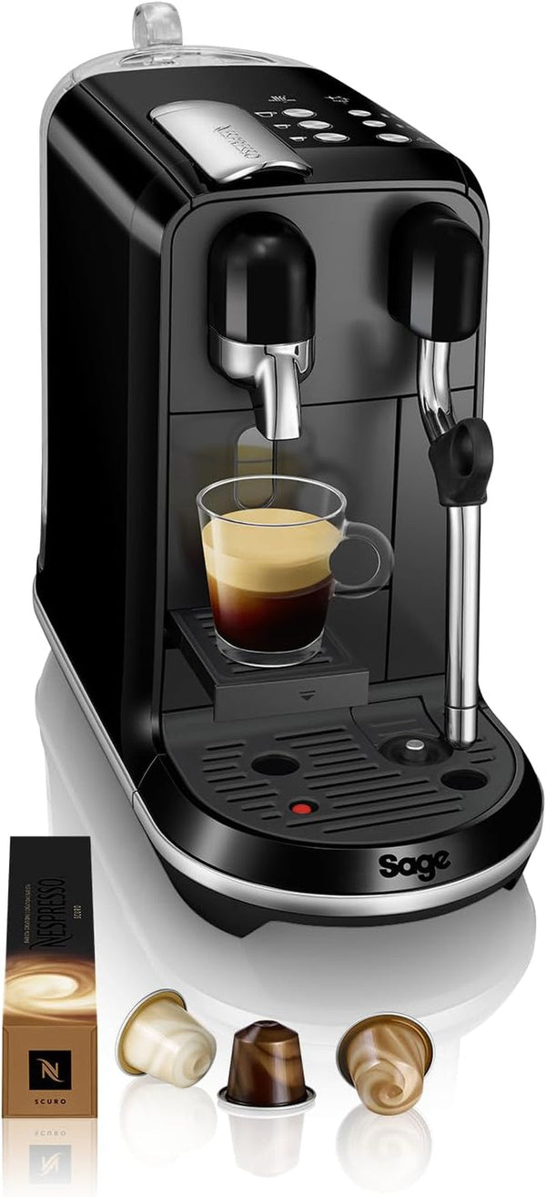 Cafetiera Sage Nespresso Creatista Uno, SNE500BKS, negru lucios
