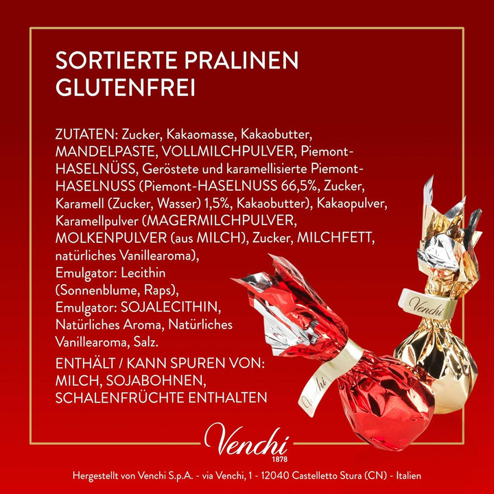 – Weihnachtskollektion – Runde Geschenkdose Mit Verschiedenen Kometen-Pralinen, 86 G – Geschenkidee – Glutenfrei