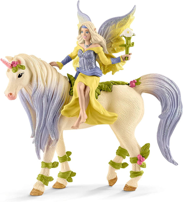 Schleich 70565 Sera cu unicorn înflorit, pentru copii cu vârsta cuprinsă între 5-12 ani, BAYALA - play figure