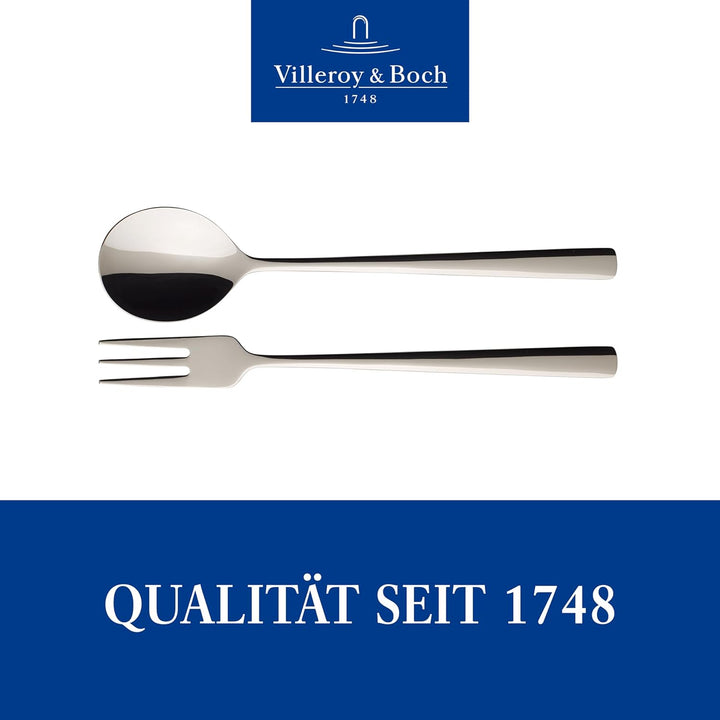 Villeroy & Boch – Daily Line Specials Spaghetti Besteck Set 4 Teilig Spülmaschinenfest, Pastabesteck, Mit Spaghettigabel / Nudelgabel Und Spaghettilöffel / Nudellöffel, Gabel Und Löffel, Edelstahl