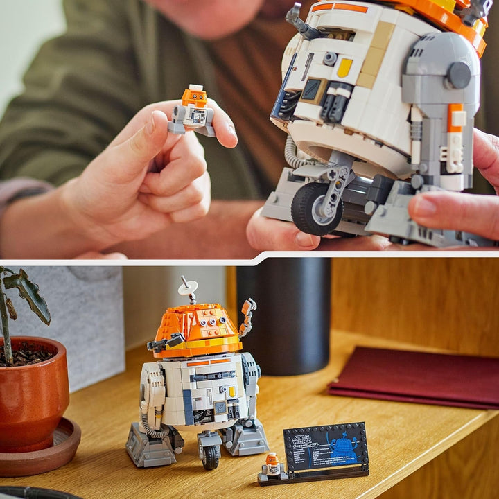 Figura LEGO Star Wars 75416 Ahsoka Astromech Droid Chopper (C1-10P) - jucărie cu cap mobil, brațe detașabile și roată centrală - cadou pentru fanii Ahsoka, băieți și fete de peste 10 ani
