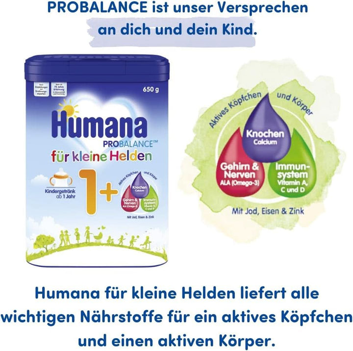 Humana , formula lapte praf, de la 1 an sau 2 ani, 650 grame