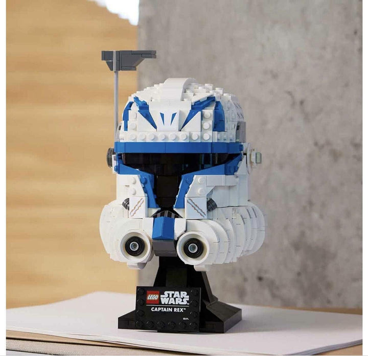 LEGO 75349 Star Wars Captain Rex Helmet Set, modelul Clone Wars de colecționat pentru adulți, seria 2023, piesă suvenir și idee de cadou