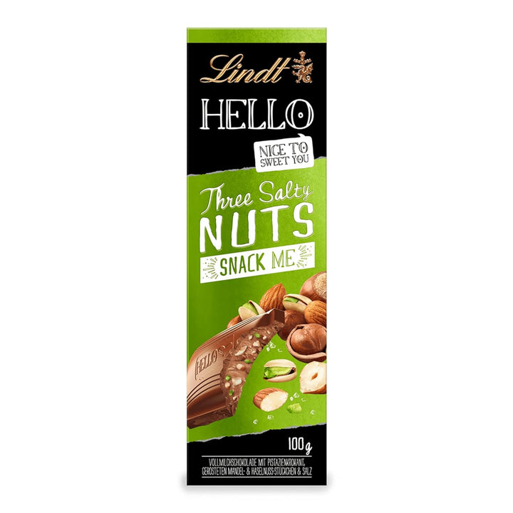 Lindt Schokolade HELLO Crunchy Nougat | 100 G Tafel | Vollmilch-Schokolade Mit Nougat-Krokant-Füllung | Schokoladentafel | Schokoladengeschenk