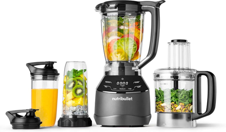 Nutribullet Full Size Blender, Elektrischer Mixer, Multifunktionaler Stabmixer, Professioneller Mixer, 1000 Watt Leistung, 1,6L Becher, Grau, NBF450DG