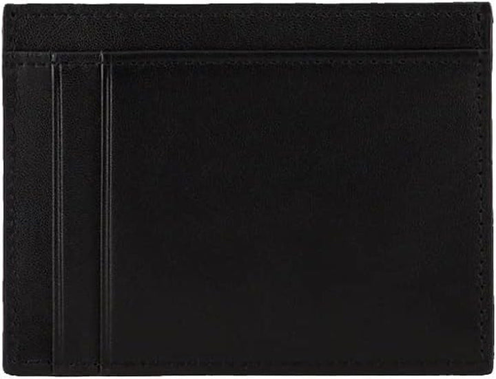 Armani Exchange Bărbați din piele netedă cu logo Accesoriu de călătorie-înveliș titular de card, negru Portofel Barbati Naty Shop Negru S