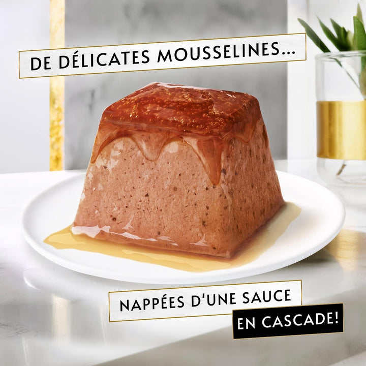 Recomandări, Muselin cu somon, cu sos, porții de masă pentru pisici adulte, 4 X 57 G