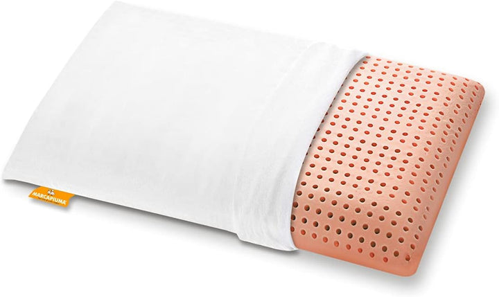 Pereche de perne cu memorie pentru susținerea gâtului Bio Clean Lavabil Igienic Răcire Soia organică Pernă ortopedică Husă de bumbac Pernă Made in Italy