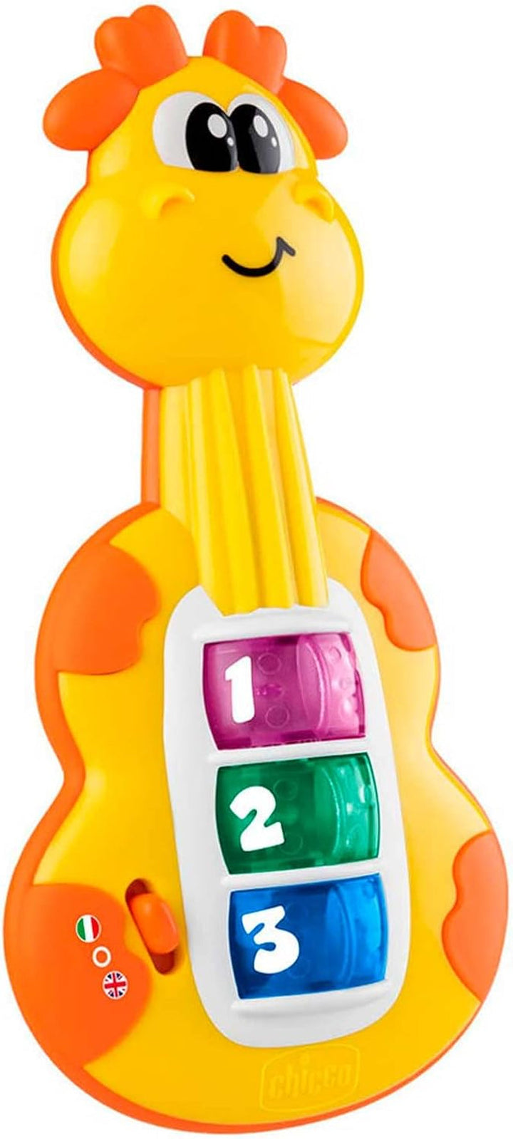 Chicco chitară girafă, zornăitor bebeluși, pian amuzant, jucărie pentru copii cu 3 taste și 12 melodii, jucărie cu muzică electronică, ideală pentru bebeluși de 6 luni, galben Jucarii Bebe Naty Shop Titlu implicit