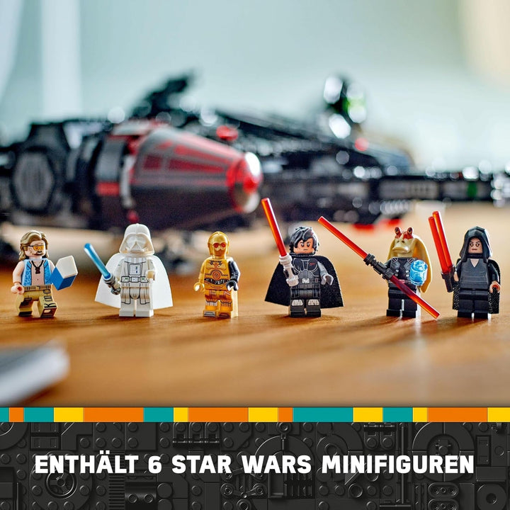LEGO Star Wars Dark Millennium Falcon, Set navă stelară, Jucărie de construcție pentru copii, Cadou aniversar pentru băieți, fete și fani, Jucărie de aventură 75389
