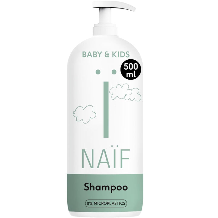 Naïf - Șampon de îngrijire - pentru bebeluși și copii - Șampon pentru bebeluși cu ingrediente naturale - 100% vegan - 0% SLES - Fără microplastice, siliconi și parabeni - 200 ml