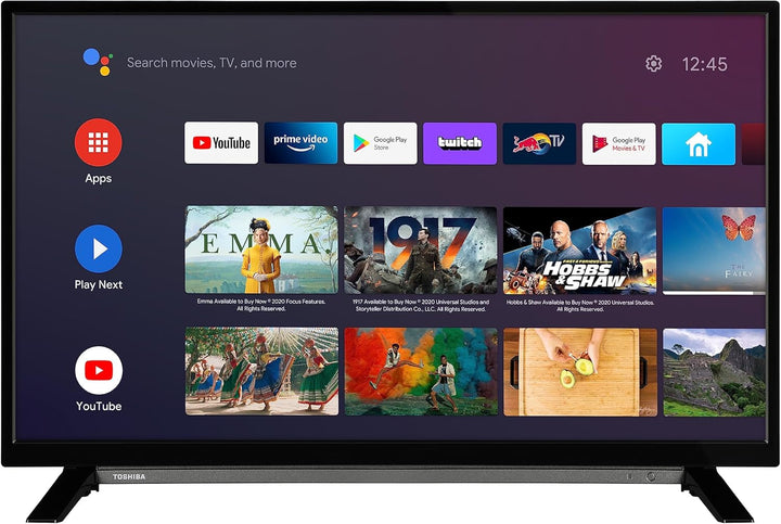 Toshiba 32WA3B63DAZ 32 Zoll Fernseher / Android TV (Hd-Ready, HDR, Smart TV, Play Store & Google Assistant, Triple-Tuner, Bluetooth)