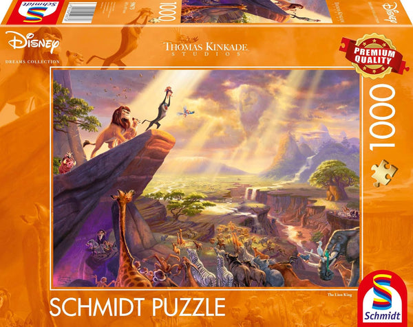 Schmidt Spiele 59673 Thomas Kinkade, Disney, Regele Leu, puzzle jigsaw 1000 piese
