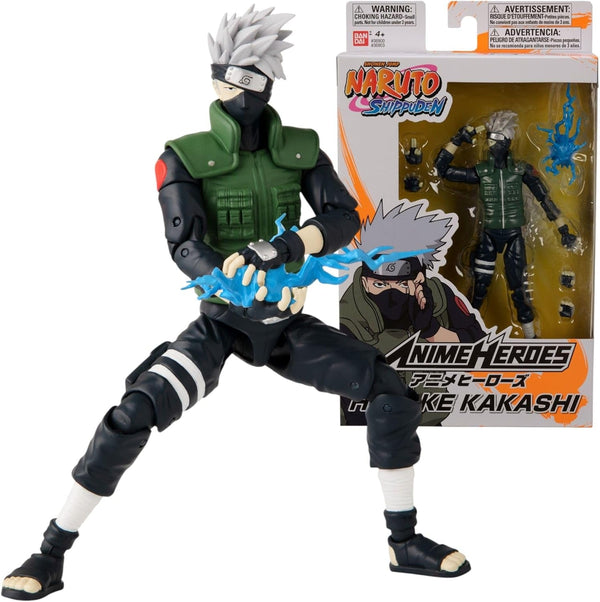 Bandai - Anime Heroes - Naruto Shippuden - Anime Hero Figures 17 Cm - Kakashi Hatake - Licență oficială - Figura articulată Kakashi - 36903