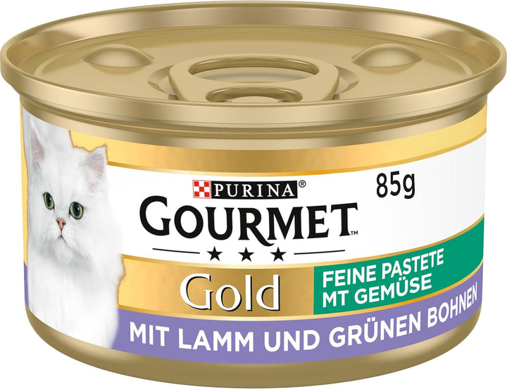 Gourmet Gold Fine Pâté With Vegetables Hrană umedă pentru pisici, cu păstrăv și roșii, 12Pack (12 X 85G)