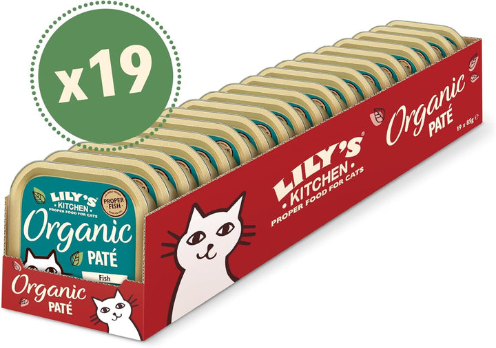 Lily'S Kitchen Made With Natural Ingredients Hrană umedă Pâté pentru pisici adulte Organic Fish Grain Free Recipe 19 X 85G