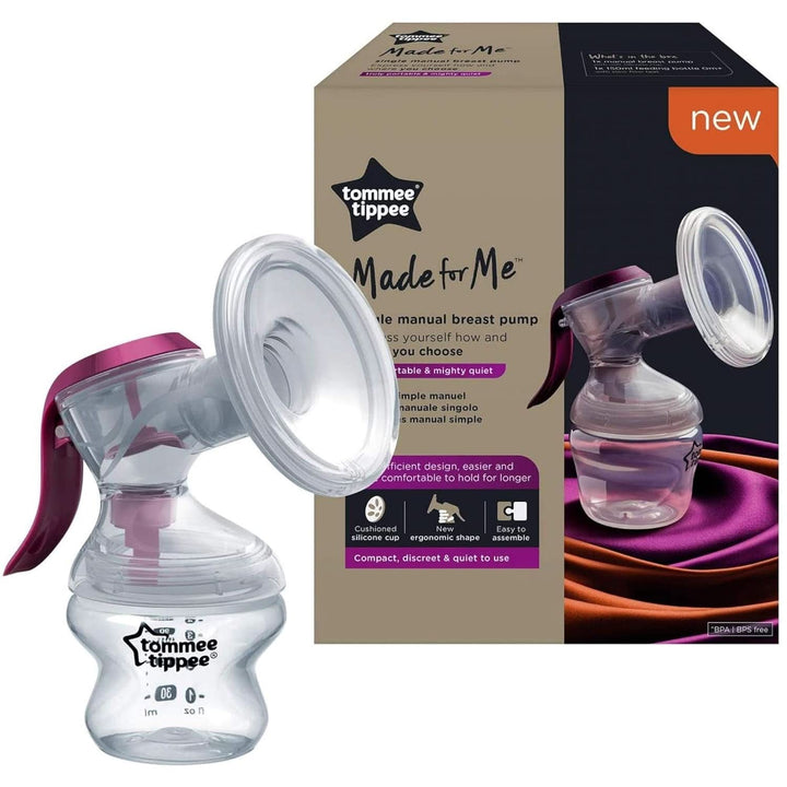 Tommee Tippee „Made for Me“ Manuelle Brustmilchpumpe, Ergonomischer Handgriff, Bpa-Frei, Transparent